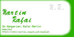 martin rafai business card